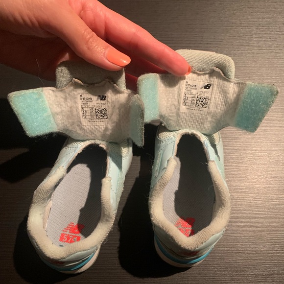 New Balance Kids 574 IV574CHB Night/Day Sky Blue Cloud Rainbow (Size: 5) - Picture 5 of 7